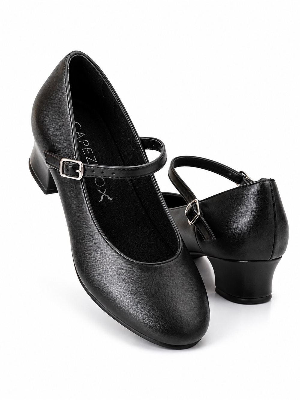 Capezio Black Mary Jane Character Dance Shoes Low Heel Womenโs Size 8.5M